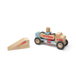 JUMPER Magnetic Wooden Blocks Stunt Team, 25 pieces TEGU