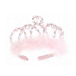 TIARA PRINCESA ROSA/PLATEJAT - Great Pretenders