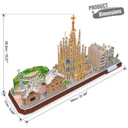 CITY LINE: BARCELONA  3D 186 PCS.