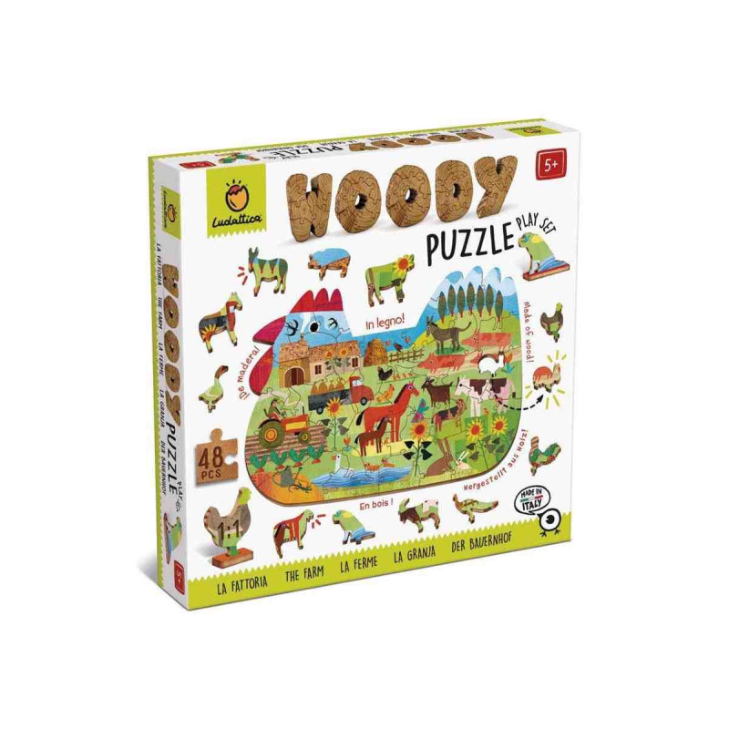 WOODY PUZZLE - LA GRANJA - Ludattica