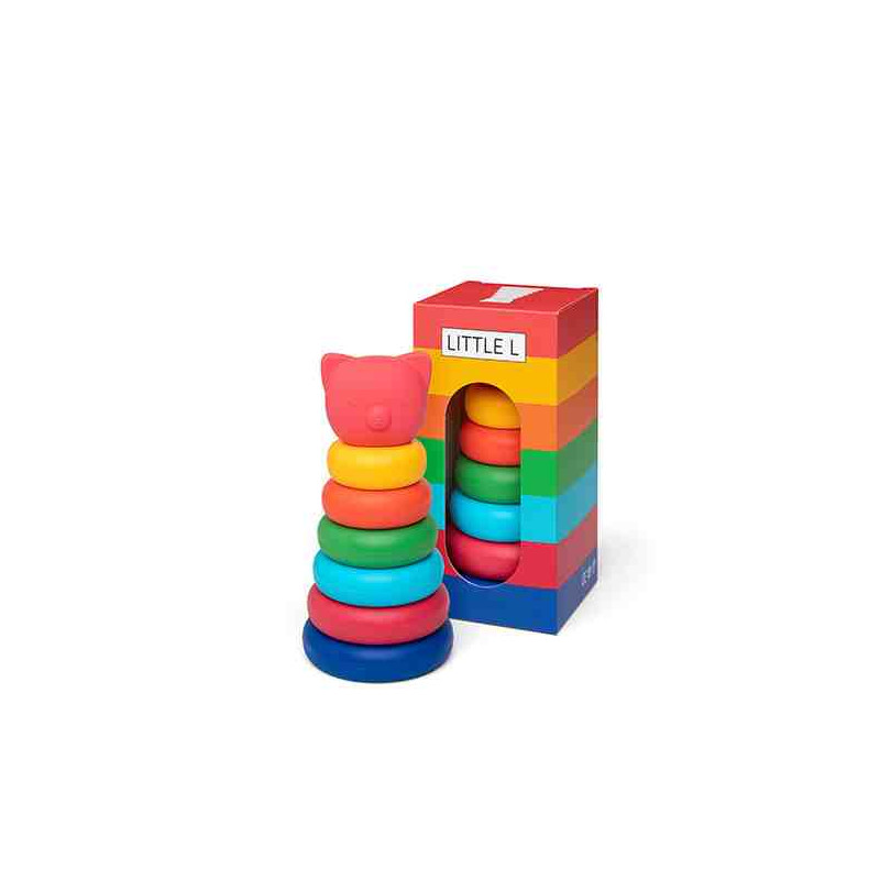 CAT STACKING TOWER BRIGHT COLORS  Little L