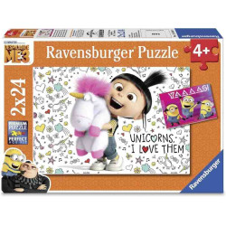 AGNES I ELS MINIONS 2x24 PCS. Puzzle Ravensburger