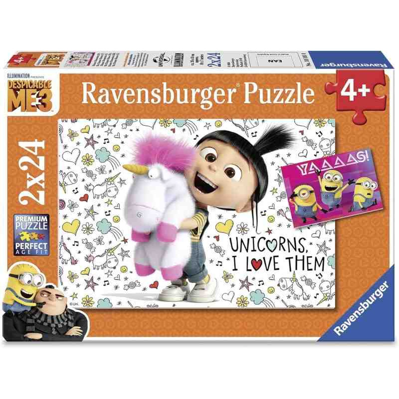 AGNES I ELS MINIONS 2x24 PCS. Puzzle Ravensburger