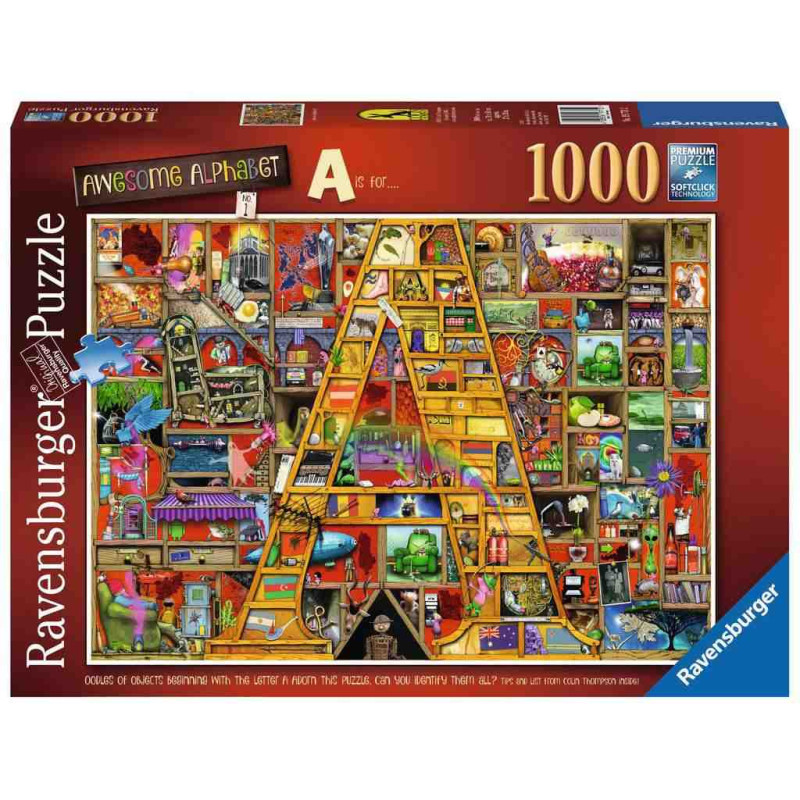 AWESOME ALPHABET "A" 1000 PCS. Colin Thompson Puzzle Ravensburger