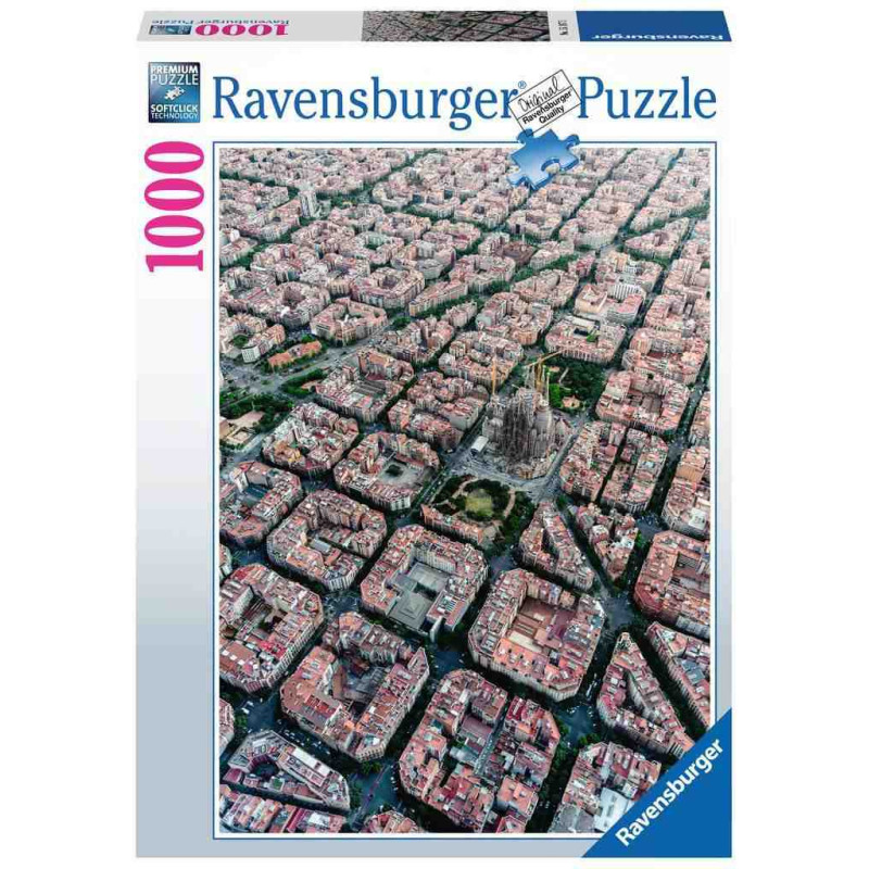 BARCELONA VISTA DESDE SOBRE PUZZLE 1000p.