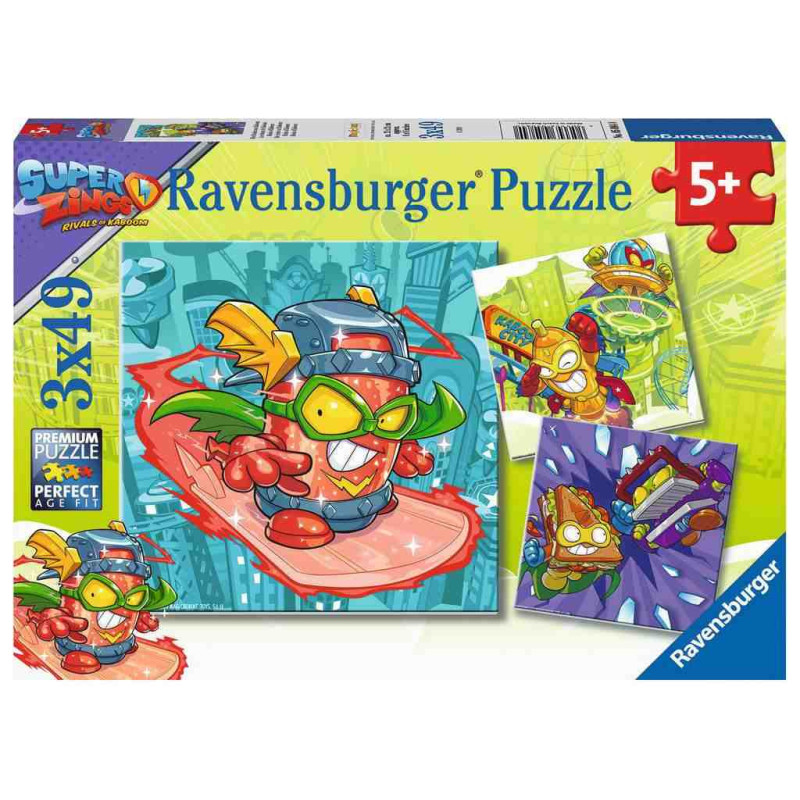 SUPER ZINGS 3X49p. Puzzle Ravensburger