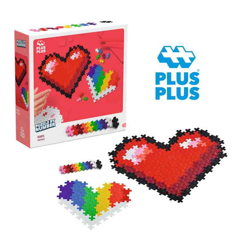 PUZZLE BY NUMBER: CORAZONES Plus Plus