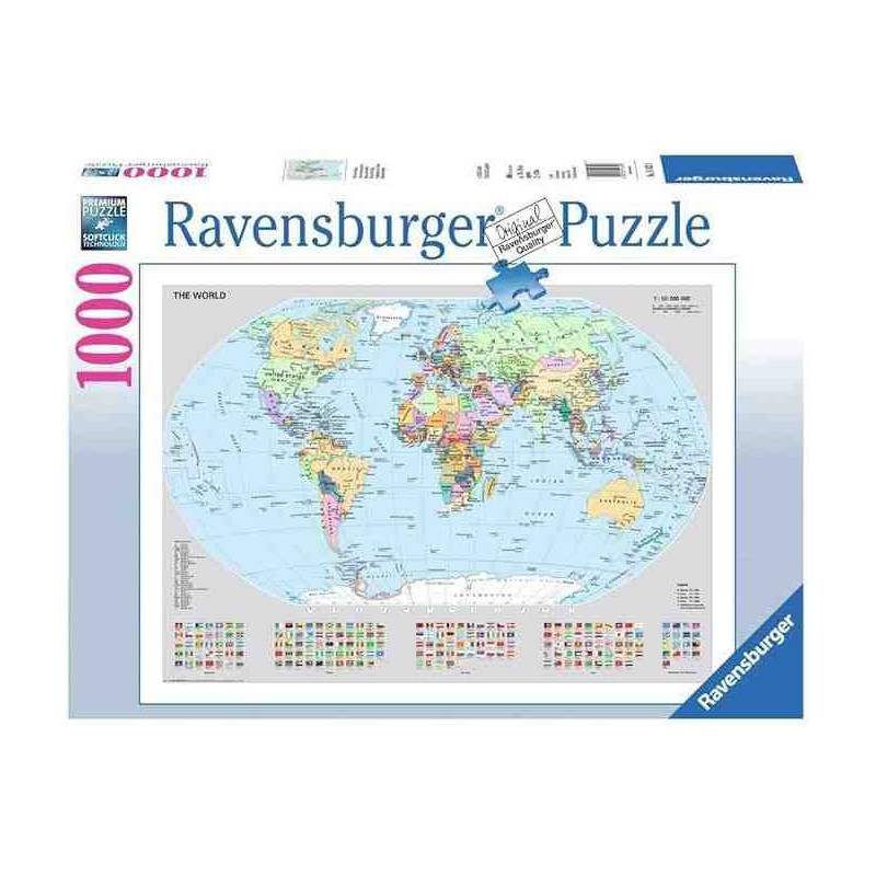 MAPAMUNDI POLITIC 1000 pcs. Puzzle Ravensburger