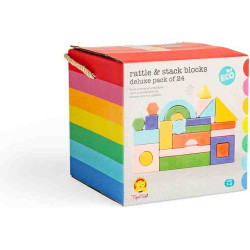 RATTLE & STACK BLOCKS DELUXE PACK 24pcs(ECO) - TigerTribe