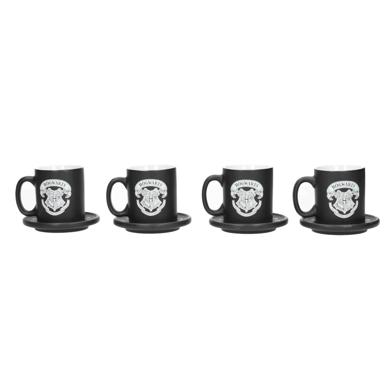 SET 4 TASSES DE CAFE AMB PLATS(Harry Potter)