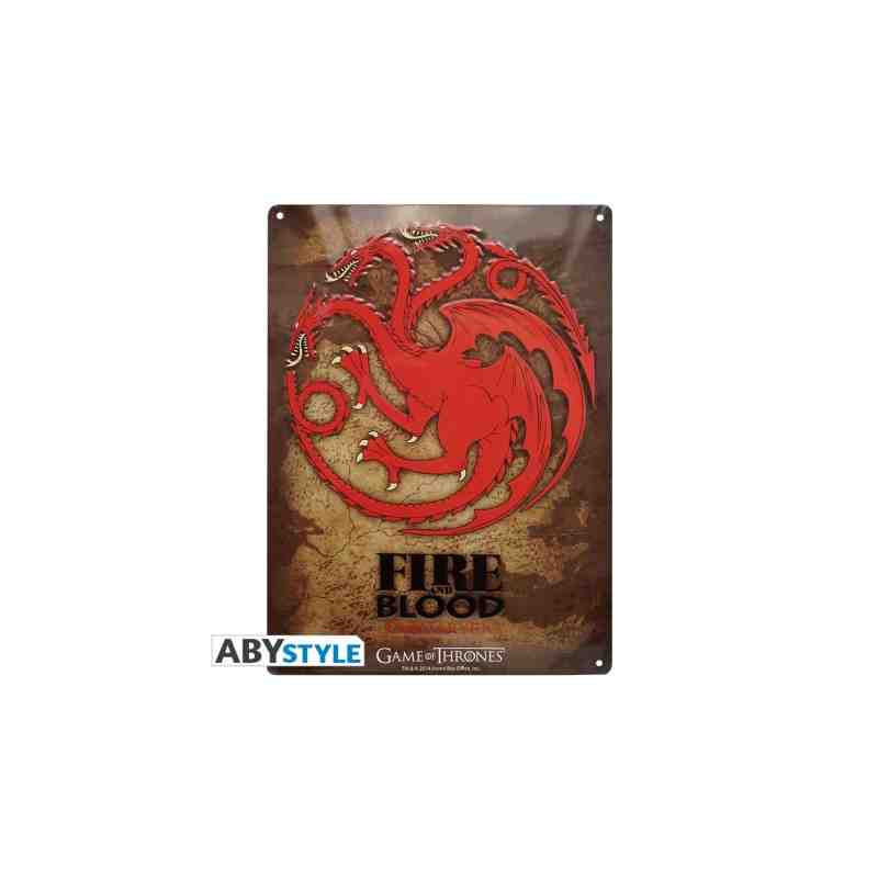 PLACA METALICA LANNISTER 28x38(GoT)