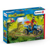 QUAD BLAU AMB VELOCIRAPTOR  Schleich Dinosaure