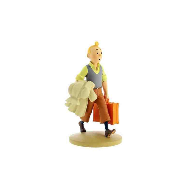 TINTIN AMB MALETA TF1 RESINA 12 CM