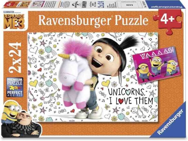 AGNES I ELS MINIONS 2x24 PCS. Puzzle Ravensburger